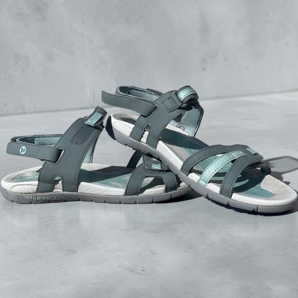 Merrell Terran Post II Sandals Womens 9 Sedona Blue Surf J343106C Hiking Outdoor